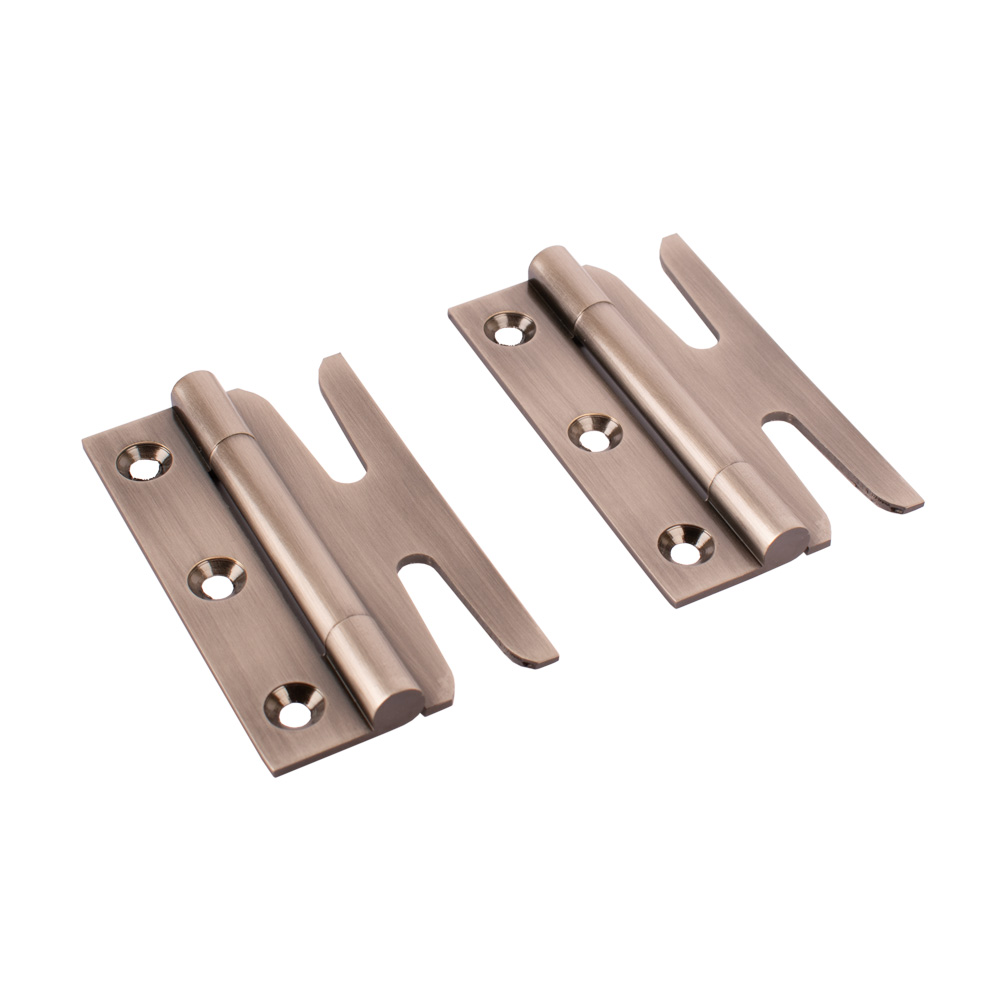 Simplex Solid Brass Standard Hinges (Sold in Pairs) - Antique Nickel